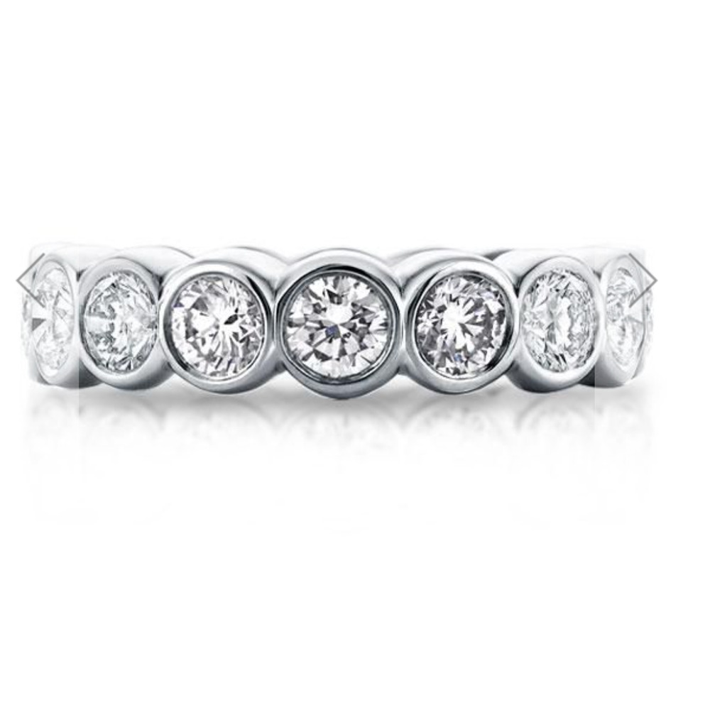 NEW Stunning Round Cut Lab Created Eternity BAND 925 Sterling Silver Size 6.25"